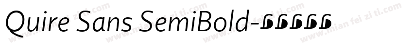 Quire Sans SemiBold字体转换
